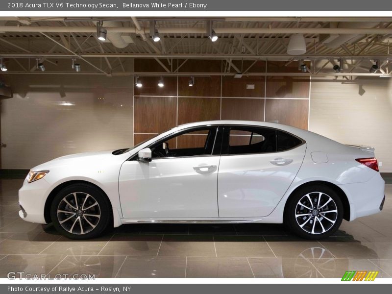 Bellanova White Pearl / Ebony 2018 Acura TLX V6 Technology Sedan