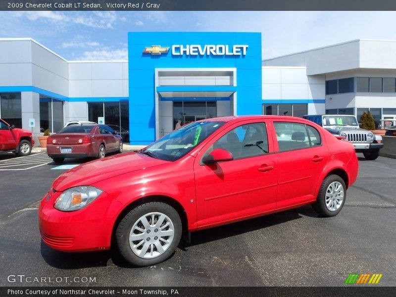 Victory Red / Gray 2009 Chevrolet Cobalt LT Sedan