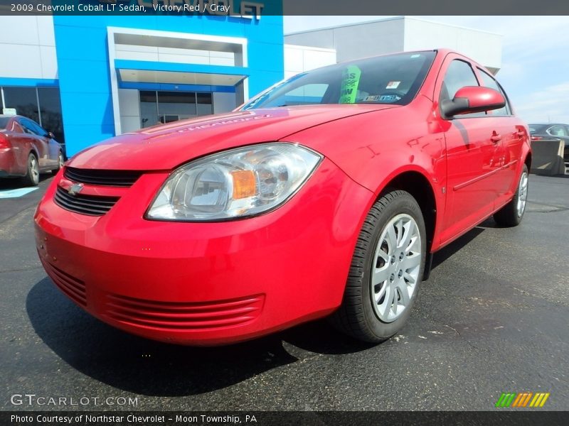 Victory Red / Gray 2009 Chevrolet Cobalt LT Sedan