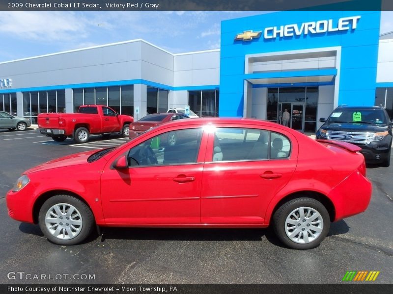 Victory Red / Gray 2009 Chevrolet Cobalt LT Sedan
