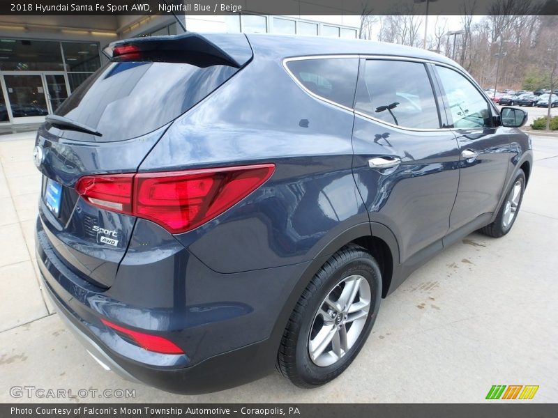 Nightfall Blue / Beige 2018 Hyundai Santa Fe Sport AWD