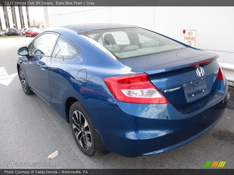 Dyno Blue Pearl / Gray 2013 Honda Civic EX Coupe