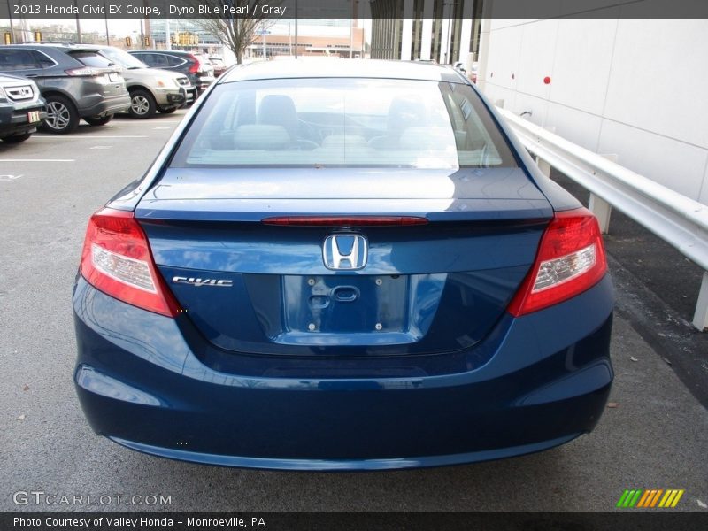 Dyno Blue Pearl / Gray 2013 Honda Civic EX Coupe