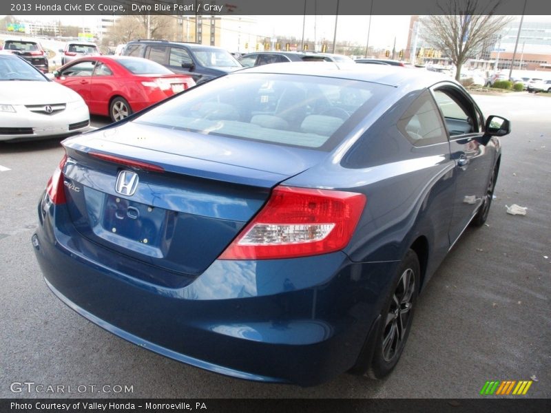 Dyno Blue Pearl / Gray 2013 Honda Civic EX Coupe