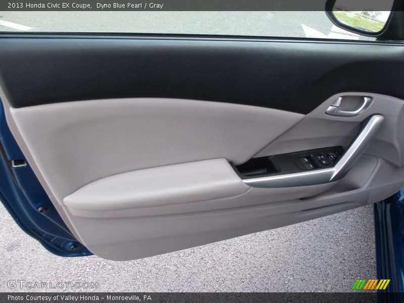 Dyno Blue Pearl / Gray 2013 Honda Civic EX Coupe