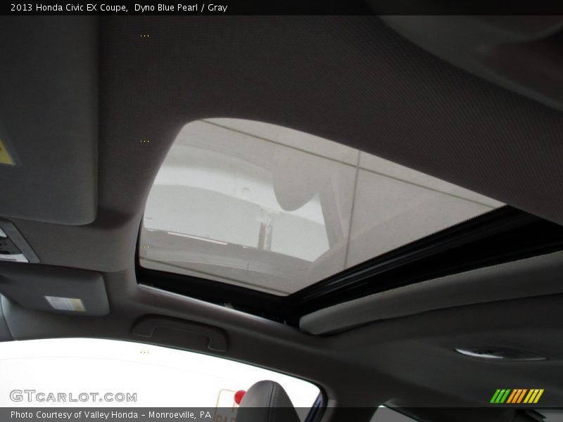 Dyno Blue Pearl / Gray 2013 Honda Civic EX Coupe