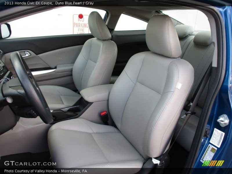 Dyno Blue Pearl / Gray 2013 Honda Civic EX Coupe