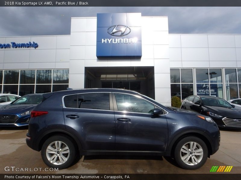 Pacific Blue / Black 2018 Kia Sportage LX AWD