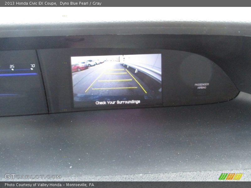 Dyno Blue Pearl / Gray 2013 Honda Civic EX Coupe