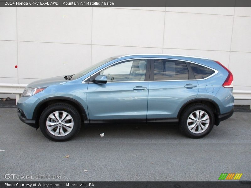 Mountain Air Metallic / Beige 2014 Honda CR-V EX-L AWD