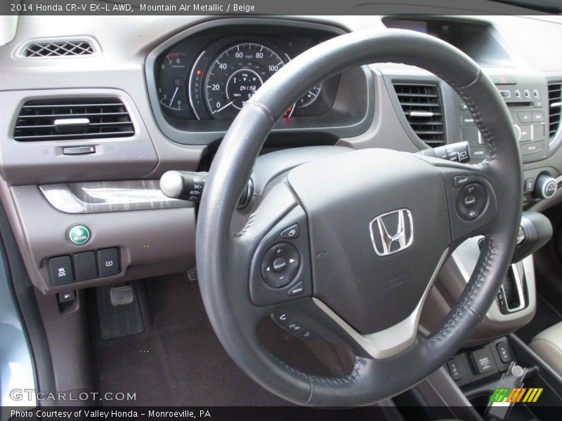 Mountain Air Metallic / Beige 2014 Honda CR-V EX-L AWD