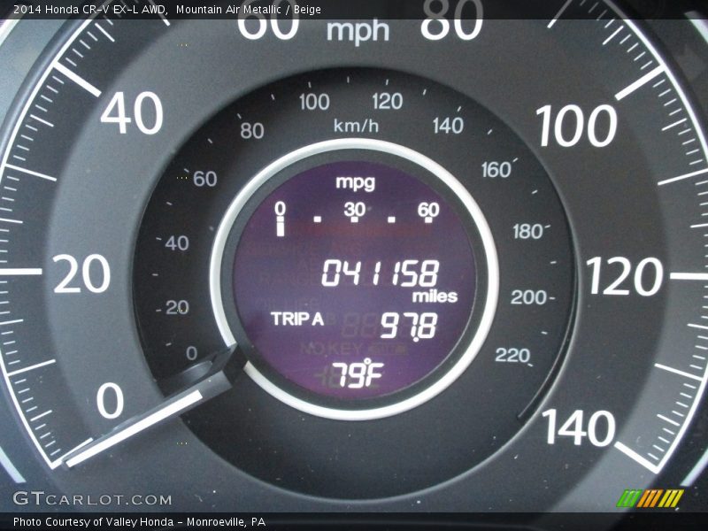 Mountain Air Metallic / Beige 2014 Honda CR-V EX-L AWD
