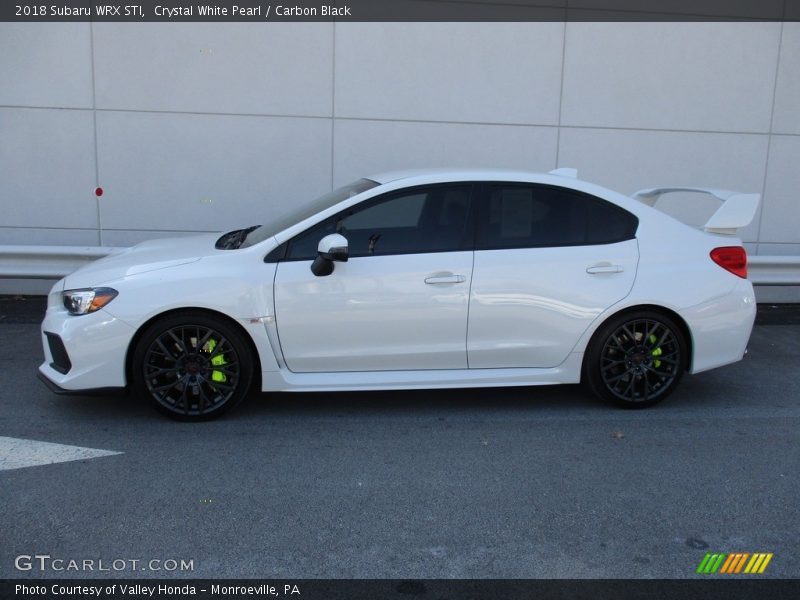  2018 WRX STI Crystal White Pearl