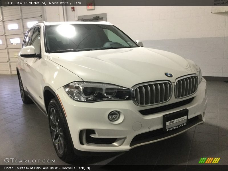 Alpine White / Black 2018 BMW X5 xDrive35i