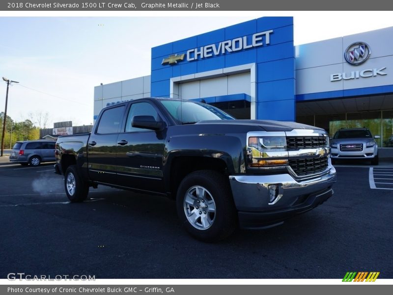 Graphite Metallic / Jet Black 2018 Chevrolet Silverado 1500 LT Crew Cab
