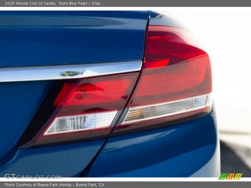 Dyno Blue Pearl / Gray 2015 Honda Civic LX Sedan