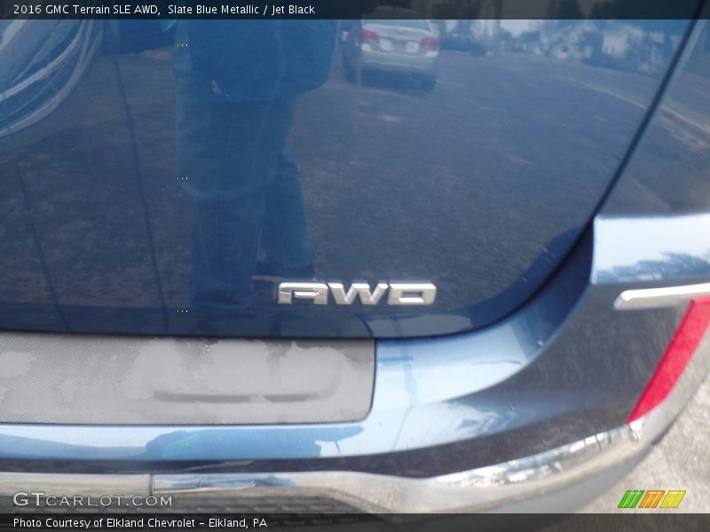 Slate Blue Metallic / Jet Black 2016 GMC Terrain SLE AWD