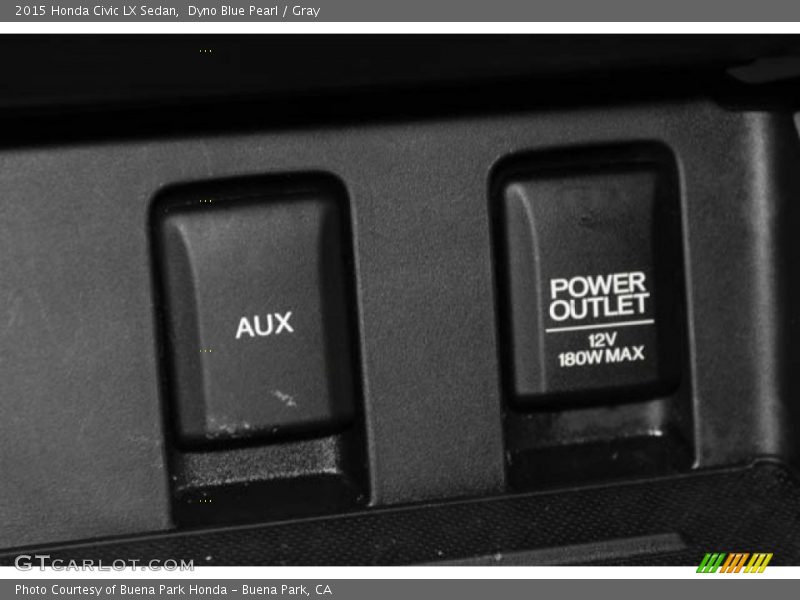 Dyno Blue Pearl / Gray 2015 Honda Civic LX Sedan