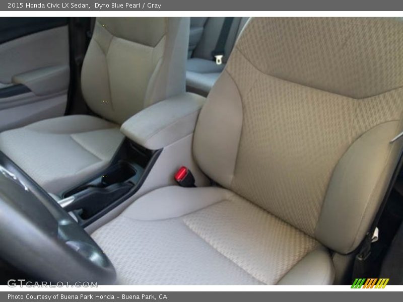 Dyno Blue Pearl / Gray 2015 Honda Civic LX Sedan