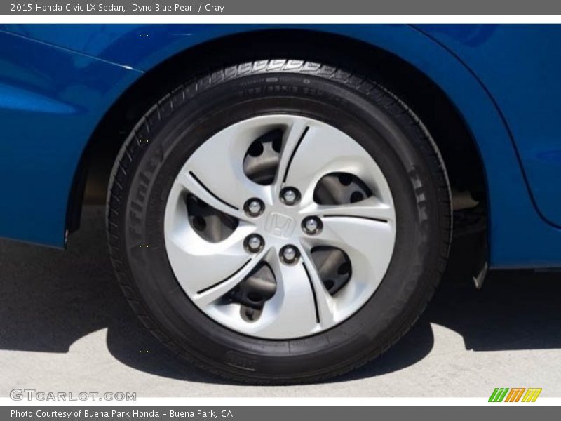Dyno Blue Pearl / Gray 2015 Honda Civic LX Sedan