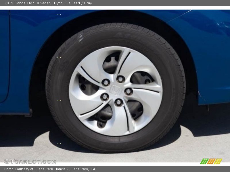 Dyno Blue Pearl / Gray 2015 Honda Civic LX Sedan