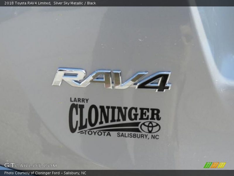 Silver Sky Metallic / Black 2018 Toyota RAV4 Limited