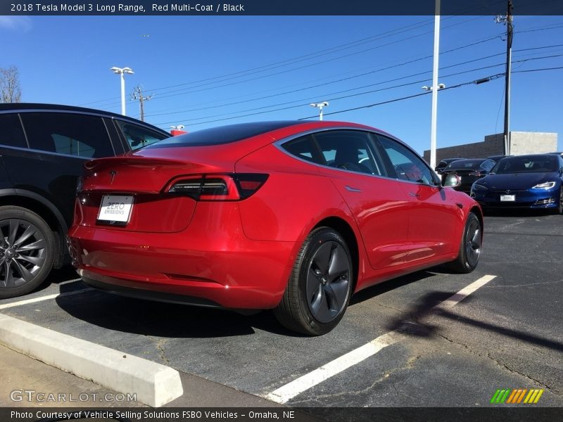 Red Multi-Coat / Black 2018 Tesla Model 3 Long Range