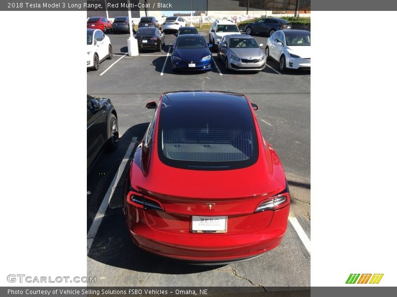 Red Multi-Coat / Black 2018 Tesla Model 3 Long Range