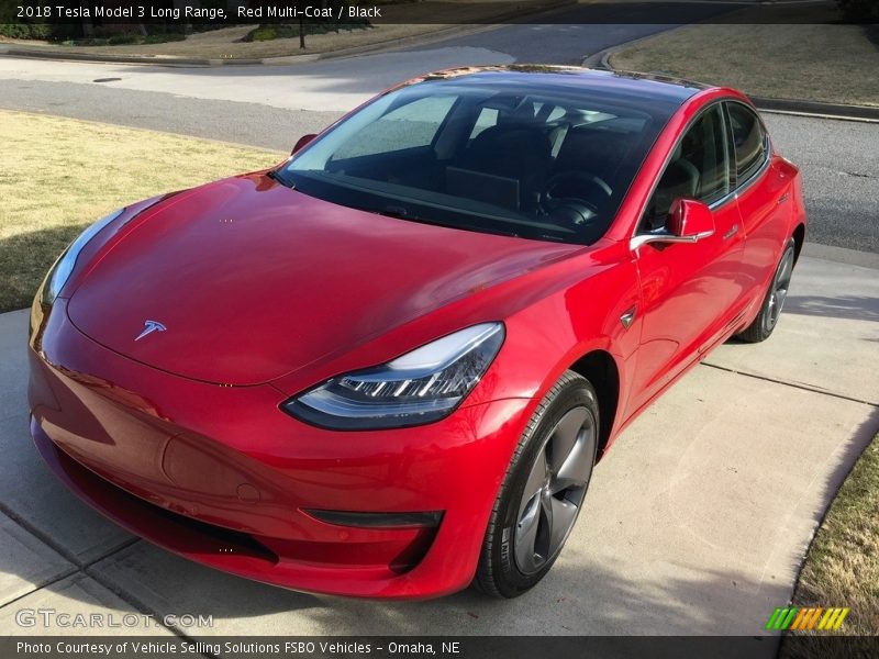  2018 Model 3 Long Range Red Multi-Coat