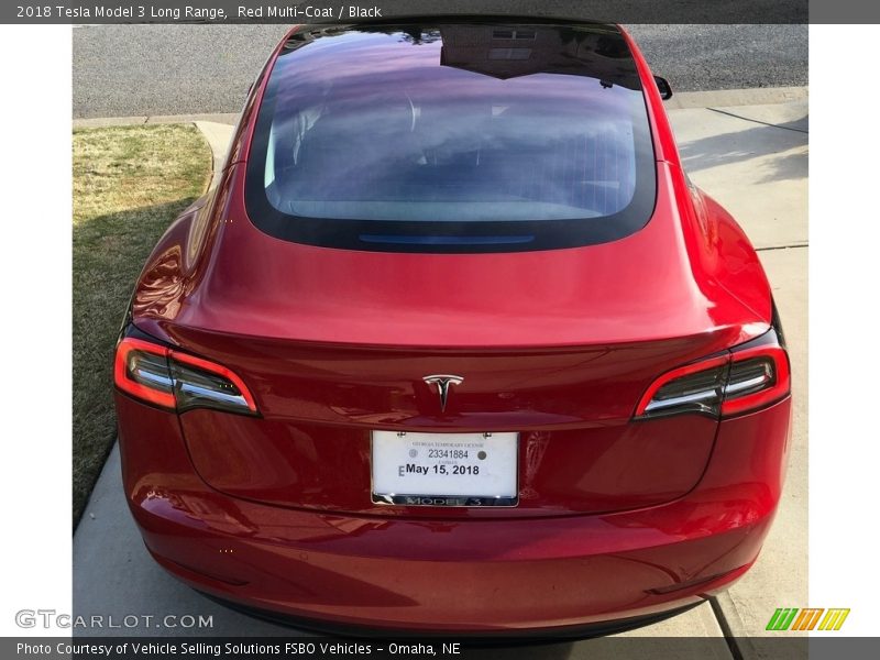 Red Multi-Coat / Black 2018 Tesla Model 3 Long Range