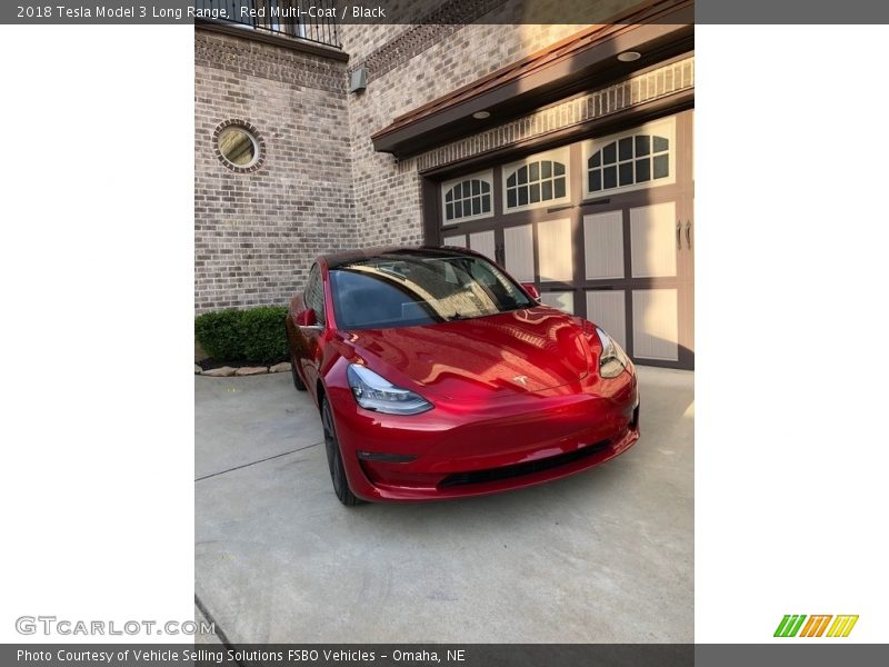 Red Multi-Coat / Black 2018 Tesla Model 3 Long Range