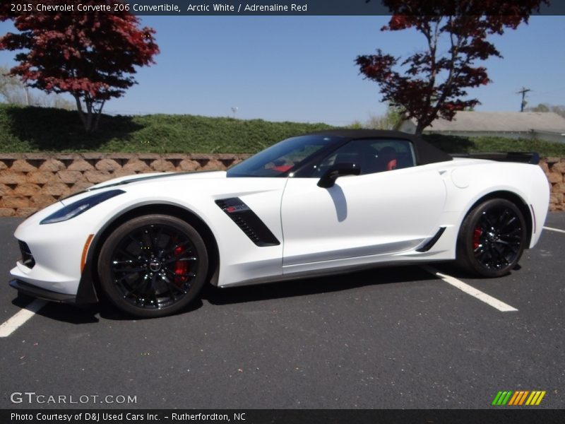 Arctic White / Adrenaline Red 2015 Chevrolet Corvette Z06 Convertible