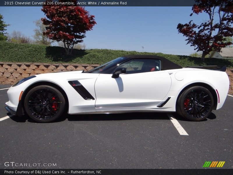 Arctic White / Adrenaline Red 2015 Chevrolet Corvette Z06 Convertible