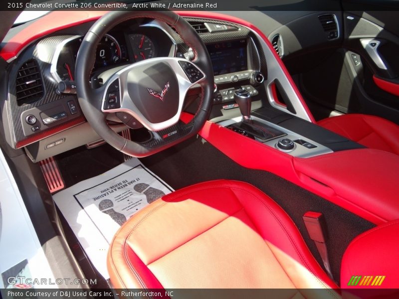 Arctic White / Adrenaline Red 2015 Chevrolet Corvette Z06 Convertible