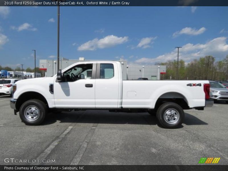 Oxford White / Earth Gray 2018 Ford F250 Super Duty XLT SuperCab 4x4