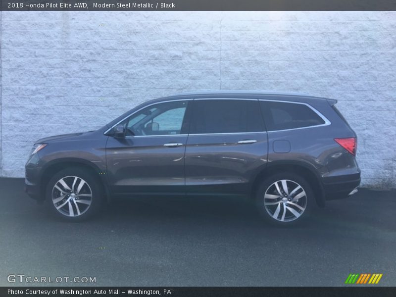 Modern Steel Metallic / Black 2018 Honda Pilot Elite AWD