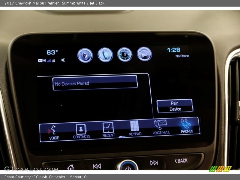 Summit White / Jet Black 2017 Chevrolet Malibu Premier