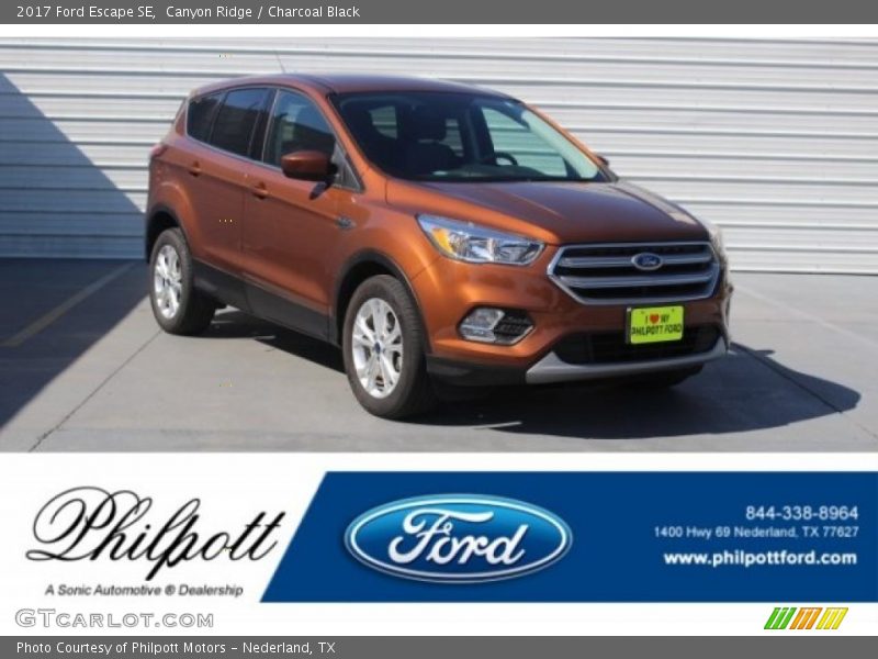Canyon Ridge / Charcoal Black 2017 Ford Escape SE
