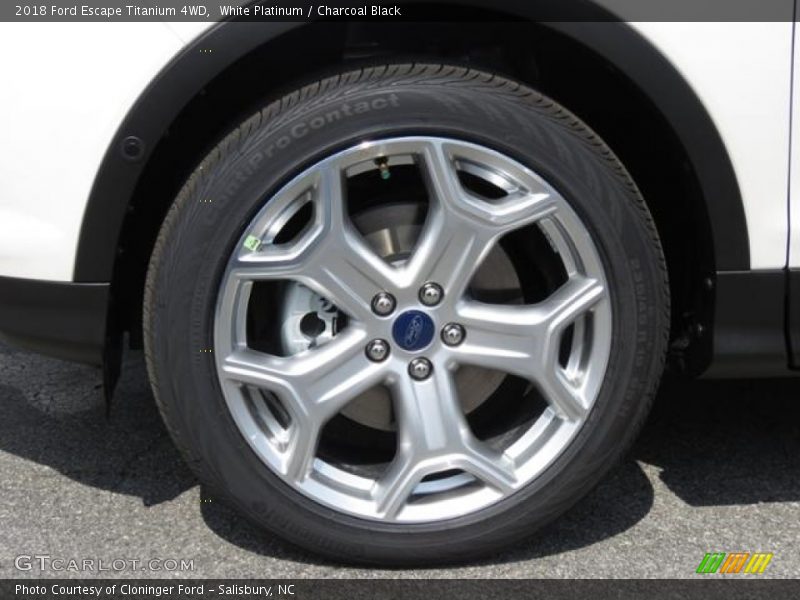 White Platinum / Charcoal Black 2018 Ford Escape Titanium 4WD