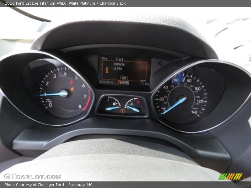 White Platinum / Charcoal Black 2018 Ford Escape Titanium 4WD