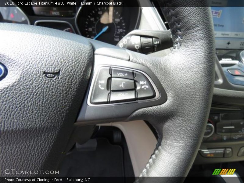 White Platinum / Charcoal Black 2018 Ford Escape Titanium 4WD