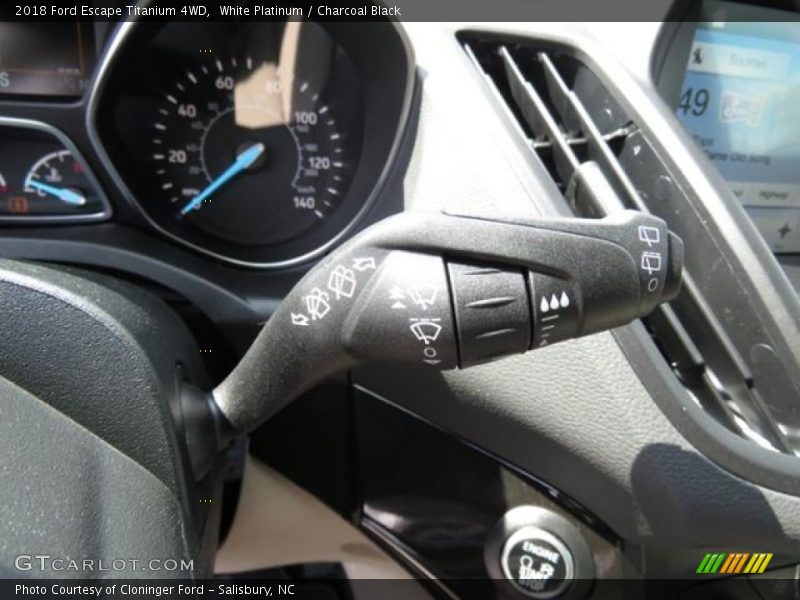 White Platinum / Charcoal Black 2018 Ford Escape Titanium 4WD