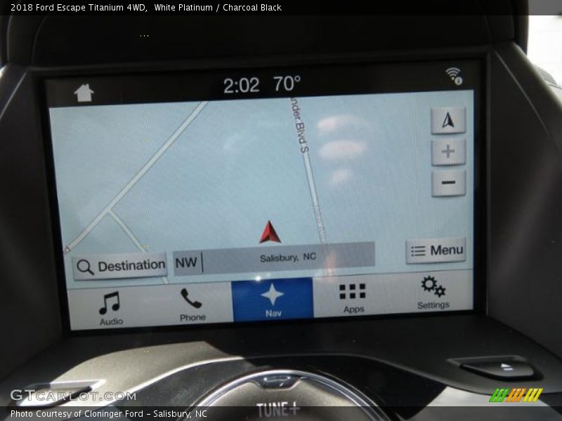 White Platinum / Charcoal Black 2018 Ford Escape Titanium 4WD