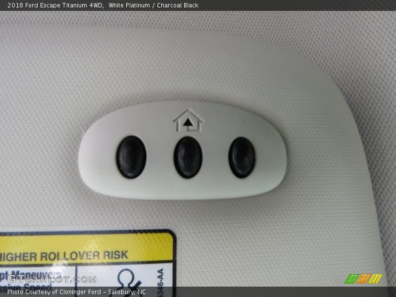 White Platinum / Charcoal Black 2018 Ford Escape Titanium 4WD