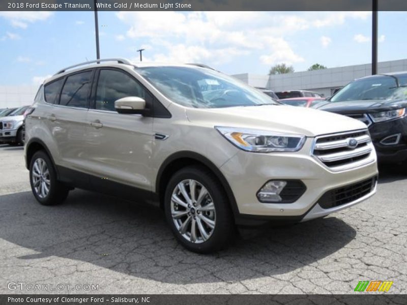 White Gold / Medium Light Stone 2018 Ford Escape Titanium