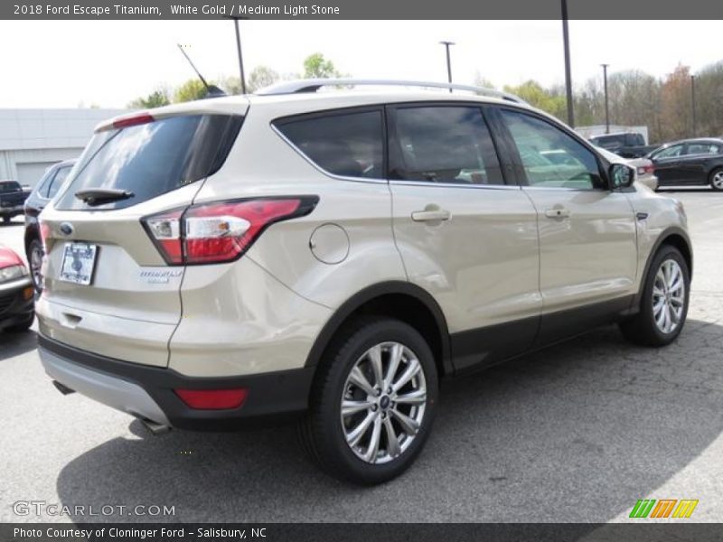 White Gold / Medium Light Stone 2018 Ford Escape Titanium