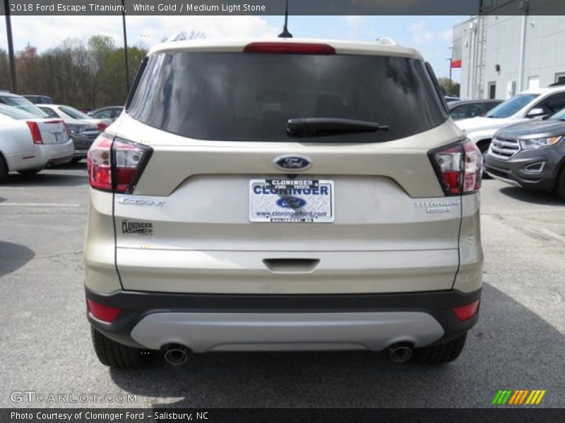 White Gold / Medium Light Stone 2018 Ford Escape Titanium