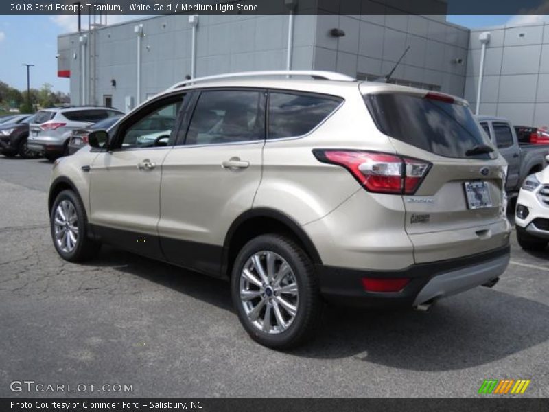 White Gold / Medium Light Stone 2018 Ford Escape Titanium