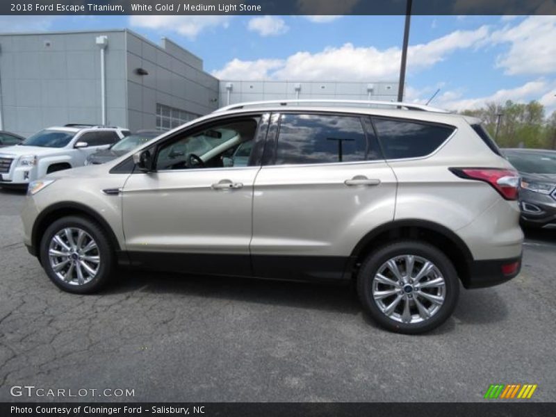 White Gold / Medium Light Stone 2018 Ford Escape Titanium