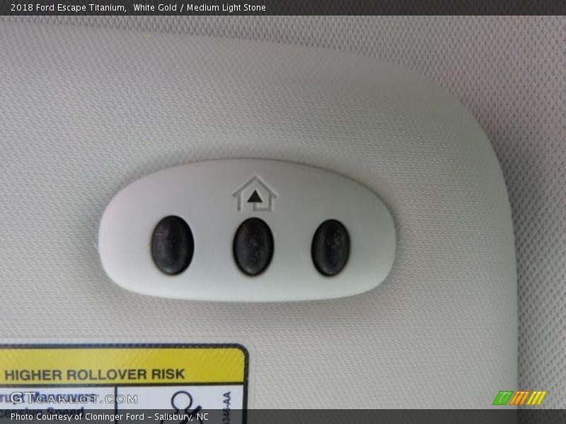 White Gold / Medium Light Stone 2018 Ford Escape Titanium